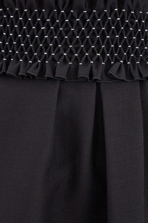 Черная юбка из шелка и шерсти Valentino