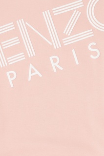 Розовое платье с логотипом Kenzo