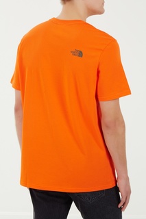 Оранжевая футболка с логотипом The North Face