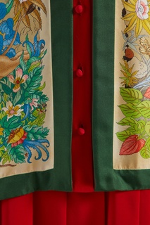 Платье с комбинированным дизайном Gucci
