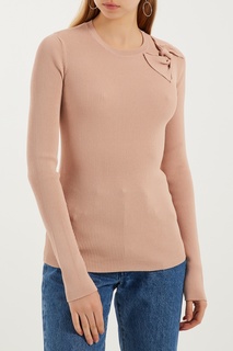 Светло-розовый свитер с бантом RED Valentino