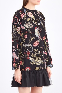 Платье с узором «Флора и фауна» RED Valentino