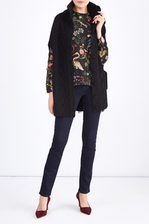 Черный кардиган в форме кейпа RED Valentino