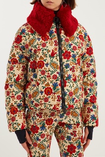 Куртка с цветочным принтом и контрастным воротником 3 Moncler Grenoble