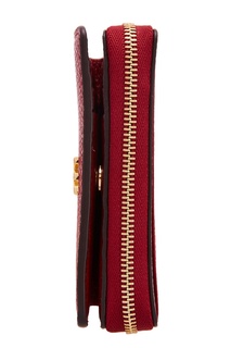 Бордовый кожаный кошелек Money Pieces Michael Michael Kors