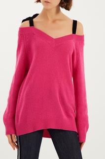 Розовый шерстяной пуловер RED Valentino