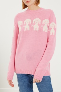 Розовый джемпер с собачками Moncler