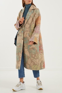 Пальто оверсайз с цветочным узором Acne Studios
