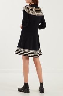 Контрастное шерстяное платье RED Valentino