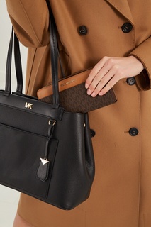 Комбинированный коричневый кошелек Money Pieces Michael Michael Kors