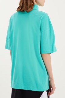 Футболка с асимметричным воротником поло