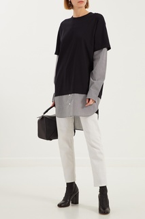 Контрастное платье с длинными рукавами Alexanderwang.T