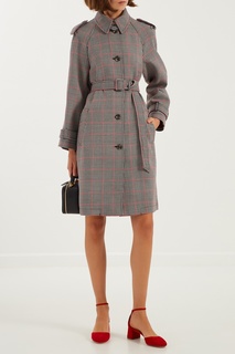 Хлопковое пальто в клетку RED Valentino