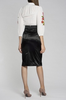 Белая блузка с аппликациями Dolce & Gabbana