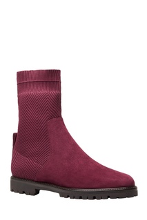 Бордовые ботинки Verbier Bootie Flat Aquazzura