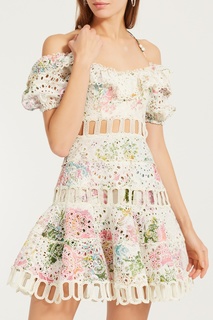 Платье мини с открытыми плечами Zimmermann