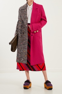 Комбинированное пальто оверсайз Marni
