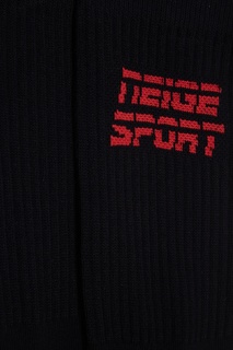 Черные носки с логотипом и надписями Neige