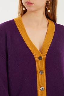Фиолетовый кашемировый кардиган Marni
