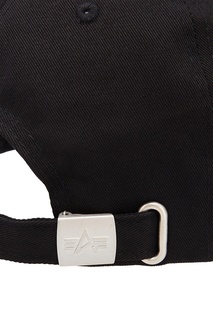 Черная кепка с вышитым логотипом Alpha Industries