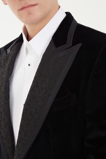 Черный бархатный пиджак Dolce & Gabbana