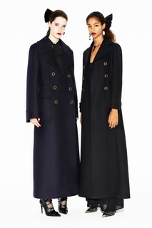 Длинное двубортное пальто Miu Miu