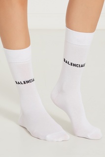 Белые носки с логотипом Balenciaga