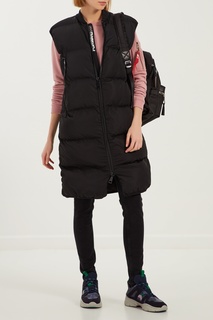 Черный стеганый жилет Fw Dlab