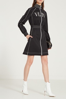 Черное с белым платье VLTN Valentino