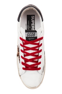 Кроссовки SuperStar с леопардовой отделкой Golden Goose Deluxe Brand