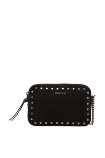 Черная замшевая сумка Quinn Jimmy Choo