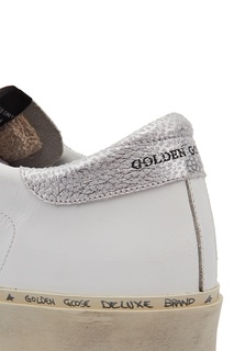 Кроссовки с серебристыми звездами Hi Star Golden Goose Deluxe Brand