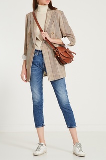 Укороченные синие джинсы Golden Goose Deluxe Brand