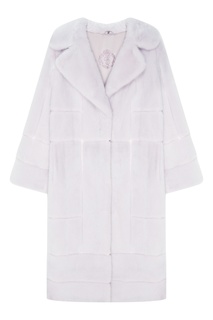 Сиреневое пальто из меха