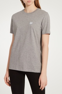 Серая меланжевая футболка с нашивкой Acne Studios
