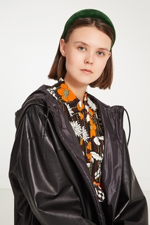 Зеленый ободок из бархата Prada