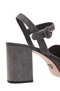 Серые босоножки Prada