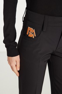 Черные брюки с логотипом Prada