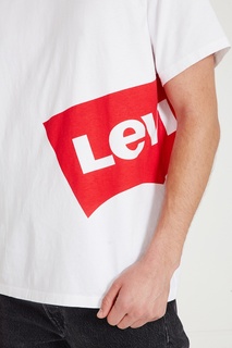 Красно-белая футболка оверсайз Levis®