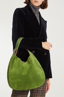 Зеленая сумка-мешок Stevie Jimmy Choo
