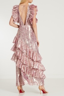 Длинное платье из ламе Angelica Love Shack Fancy