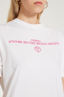 Футболка с перевернутым логотипом Golden Goose Deluxe Brand