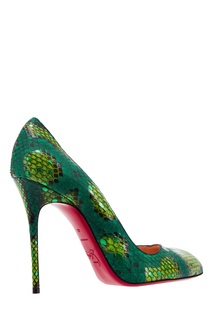 Туфли из кожи питона Corneille Python Paon 100 Christian Louboutin