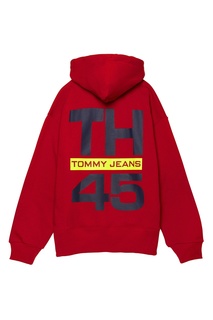 Красное худи с логотипами Tommy Jeans