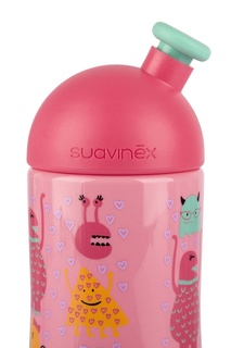 Розовая бутылочка с рисунком Suavinex