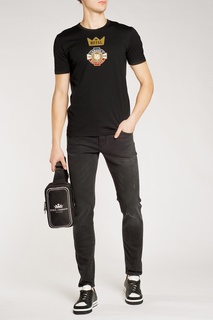 Черная футболка с принтом Dolce & Gabbana