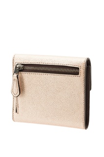 Квадратный кошелек платинового цвета Coach