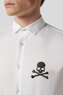 Белая рубашка с вышивкой Philipp Plein