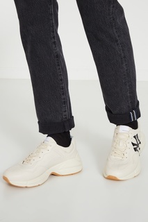 Белые кроссовки с принтом Gucci Man