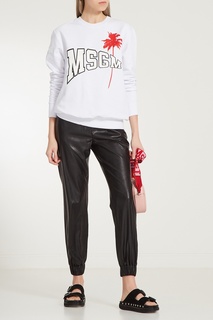 Фактурные черные брюки Msgm